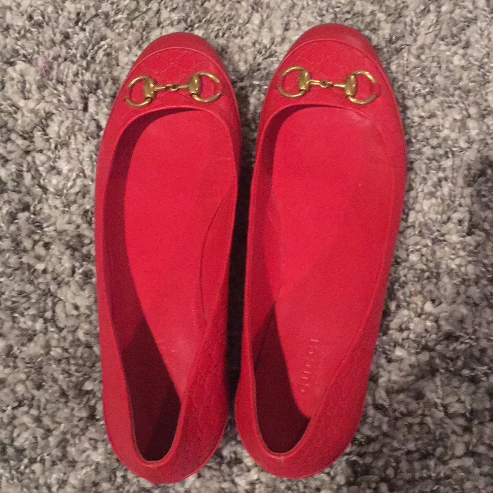 gucci red flats